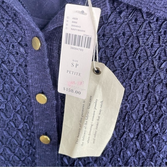 𝅺moth Navy Knit Ribbon Polo Sweater Dress - Picture 5 of 11